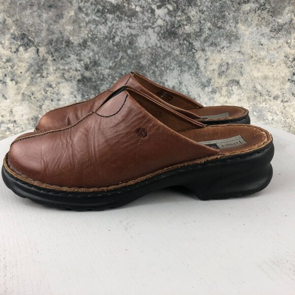 JOSEF SEIBEL Women's EU 39 (US 8-8.5) Brown Leather Slip On Mules Loafers - Picture 3 of 13